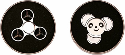 

SANJARY SUPER QUALITY SET OF 2 METAL SPINNER PANDA AND TRI MERCEDES (SILVER)(Silver)