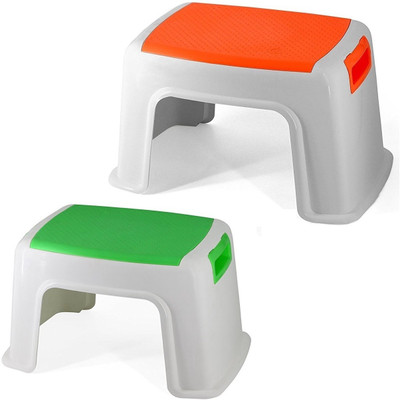 

Truphe Heavy Duty Plastic Bathroom Stool - Multicolor (Pack of 2) Stool(Multicolor)