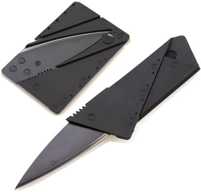 manogyam Credit Card Sized Folding Knife Tool Campers Knife (Black) 1 Multi-utility Knife(Black) available at flipkart for Rs.130