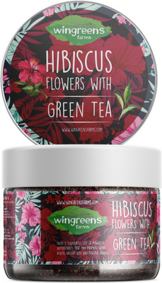 

Wingreens Farms Hibiscus Flowers with Green Tea Hibiscus Green Tea(60 g, Plastic Bottle)