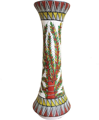 

U-arte LONG TREE POT Terracotta Vase(10.03 inch, Multicolor)