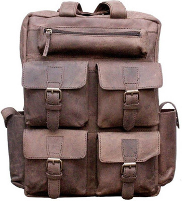 

Anshika International 16" Genuine Leather Retro Rucksack Backpack College Bag,school Picnic Bag Travel 16 L Laptop Backpack(Brown)