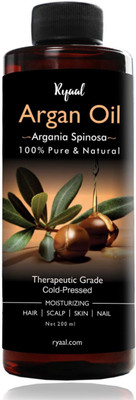 

Ryaal Argan Oil - 200 ML - 100% Pure Natural Organic Moroccan ARGAN OIL - Cold Pressed Certified Virgin Oil Imported From Morocco - Anti-Aging, Anti-Oxidant moisturizer(200 ml)
