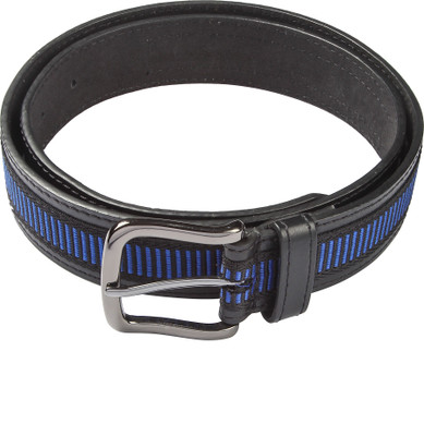 

Hamilton Men Casual Black Artificial Leather Belt, Black & blue