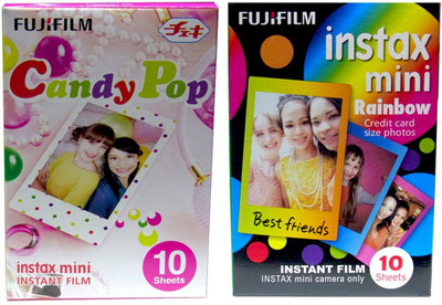 

Fujifilm Instax Mini Candy Pop And Rainbow Film Roll(Yes 800 ISO Pack of 2)