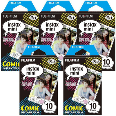 

Fujifilm Instax Mini Comic (10X5) Film Roll(Yes 800 ISO Pack of 5)
