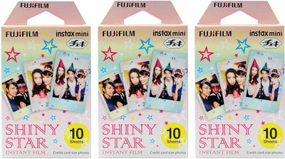 

Fujifilm Instax Mini Shiny Star (10X3) Film Roll(Yes 800 ISO Pack of 3)