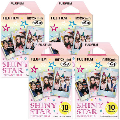 

Fujifilm Instax Mini Shiny Star (10X4) Film Roll(Yes 800 ISO Pack of 4)