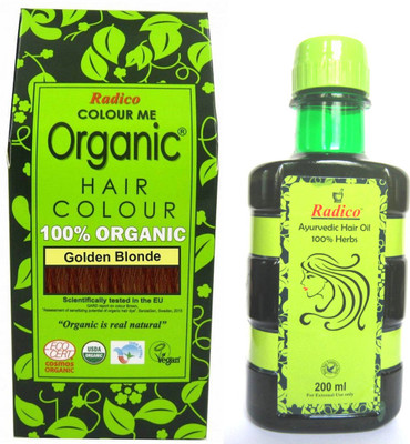 

Radico 100% Organic Golden Blonde Hair color With Ayurvedic oil(Set of 1)