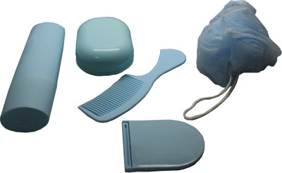 

Italish Travel Bathroom Cosmetics Storage Kit With Transparent Bag(Set of 1)