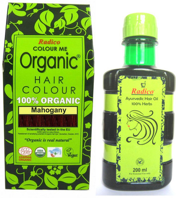 

Radico 100% Organic Mahogany Hair color With Ayurvedic oil(Set of 1)