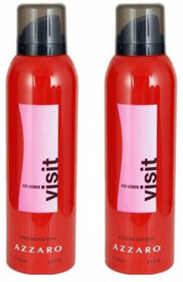 

Azzaro visit red Body Spray - For Men (200 ml) Deodorant Spray - For Men(200 ml, Pack of 2)