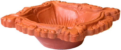 

Sita Large (Bowl Sized) Earthenware Table Diya(Height: 1.5 inch)