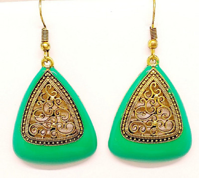 SHARYA Fashion Ethnic Hook Earrings with Cutwork design Alloy Drop Earring available at flipkart for Rs.165