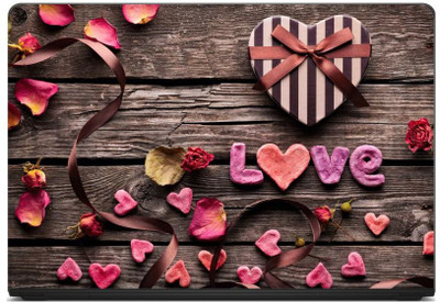 

Anweshas Printed on 3M Vinyl, Premium Quality, HD, UV Printed, Laminated, Bubble Free, Scratchproof, Washable, Easy to Install Laptop Skin/Sticker/Vinyl/Cover for 13.1, 13.3, 14.1, 14.4, 15.1, 15.6 inches (Pink Love Symbols) vinyl Laptop Decal 15.6