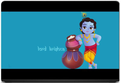

Anweshas Printed on 3M Vinyl, Premium Quality, HD, UV Printed, Laminated, Bubble Free, Scratchproof, Washable, Easy to Install Laptop Skin/Sticker/Vinyl/Cover for 13.1, 13.3, 14.1, 14.4, 15.1, 15.6 inches (Lord Krishna Blue) vinyl Laptop Decal 15.6