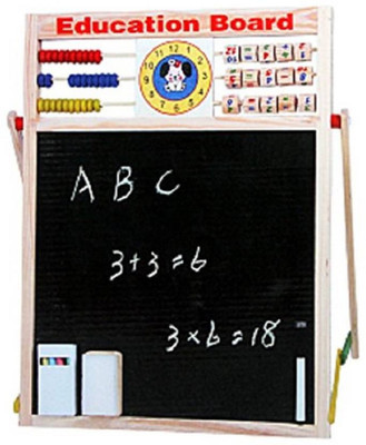 

Johnnie Boy Educational Double-Sided Magnetic Wooden White And Black Board For Learning And Skill Development(Multicolor)