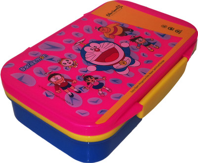 

KIDOZ KINGDOM LUNCH BOX DORAEMON PINK YELLOW SPARKS 1 Containers Lunch Box(550 ml), Multicolor