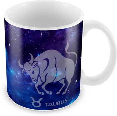 

VAMSUM TAURUS ZODIAC SIGN Ceramic Mug(350 ml), Multicolor
