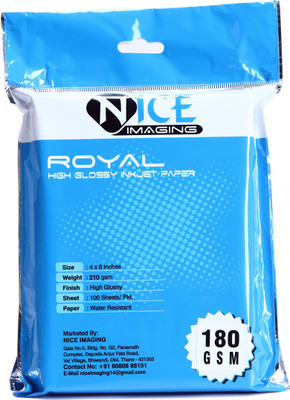 

NICE INKJ26 unruled 4x6 Inkjet Paper(Set of 1, White)