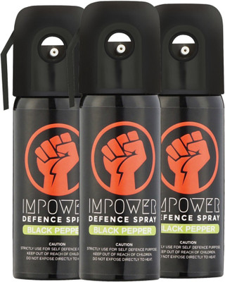 

IMPOWER Self Defence Black Pepper Spray Pepper Stream Spray