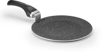 

Kitchen Chef MARBLE CONCAVE TAWA 255MM IB Tawa 25 cm diameter(Aluminium, Non-stick, Induction Bottom), Black