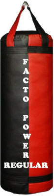 

FACTO POWER Regular 4.5 Feet Long, Synthetic Leather Material, Black and Red Color, Unfilled with Hanging Straps Hanging Bag(4.5, 54 kg)