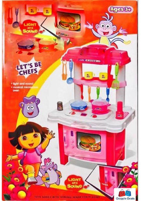 

GRAPPLE DEALS Styling Of This Wonderful Kitchen makes it look like the real thing, Big Kitchen Set With Light And Sound For Kids