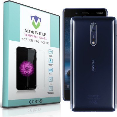 MOBIVIILE Tempered Glass Guard for Nokia 8 Pack of 1 MOBIVIILE Screen Guards