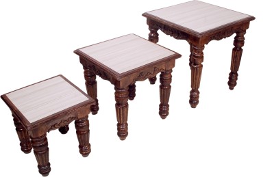VAS Collection Home WAZV00393 Solid Wood Side Table(Finish Color - Brown) at flipkart