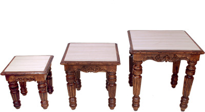 

VAS Collection Home WAZV00394 Solid Wood Side Table(Finish Color - Brown)