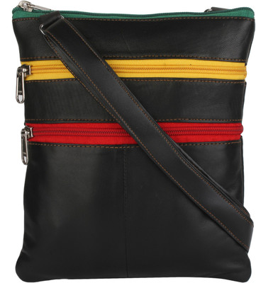 

K London Women Casual Black Genuine Leather Sling Bag