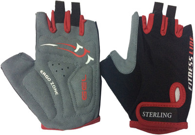 

Credence Sterling GEL PADDED FITNESS LINE Gym & Fitness Gloves (, Black, Black;grey