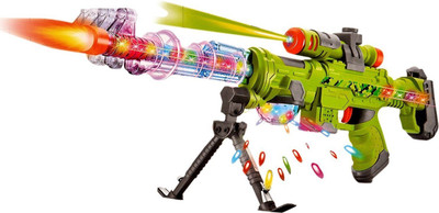 

SuperToy 54cm Musical Sniper Phantom with 4D Lights and Sound Toy Gun For Kids(Multicolor)