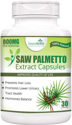 

Simply Nutra Saw Palmetto for hair growth 800mg(30 No)