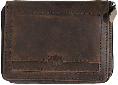 

HIDEGEAR Men Brown Genuine Leather Wallet(7 Card Slots)