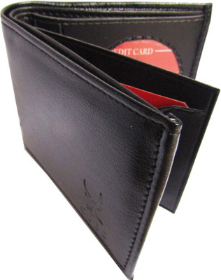 

Peacock Mundkar Boys Black Artificial Leather Wallet(7 Card Slots)