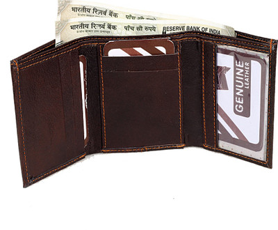 

pocket bazar Boys Brown Genuine Leather Wallet(7 Card Slots)