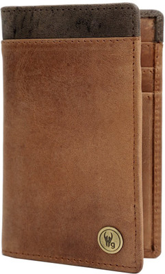 

Hidegear Men Brown Genuine Leather Card Holder(6 Card Slots), Tan