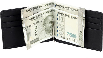 

pocket bazar Boys Black Genuine Leather Money Clip(6 Card Slots)