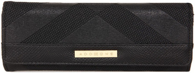 

Addons Women Casual Black Artificial Leather Wallet(8 Card Slots)