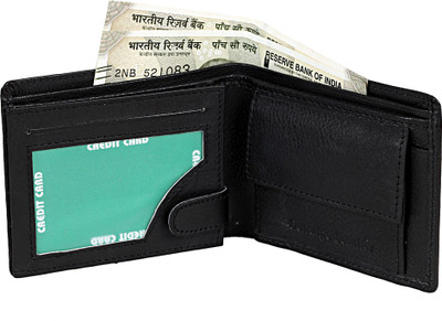 

pocket bazar Men Black Genuine Leather Wallet(4 Card Slots)
