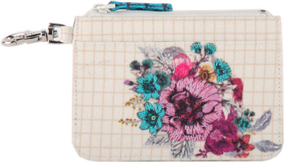 

pinaken Women White Canvas Wallet(4 Card Slots), Violet