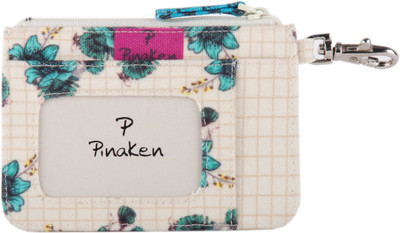 

pinaken Women Multicolor Canvas Card Holder(4 Card Slots), Red