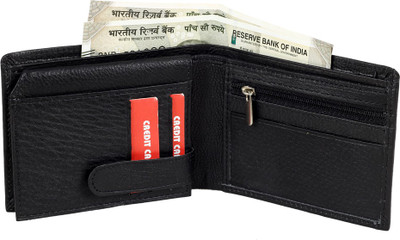 

pocket bazar Boys Black Genuine Leather Wallet(5 Card Slots)