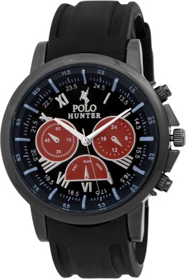 POLO HUNTER Black And Red Fiber Elegant Watch  - For Men   Watches  (Polo Hunter)