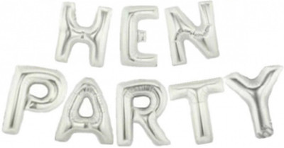 

Shop Online Solid Theme My Party Foil Balloons For Different Party (HEN PARTY Balloon(Silver, Pack of 1)