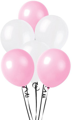 

TOYXE Solid 40191 Pearlized Metallic HD latex Toy Balloon(Pink, White, Pack of 100)