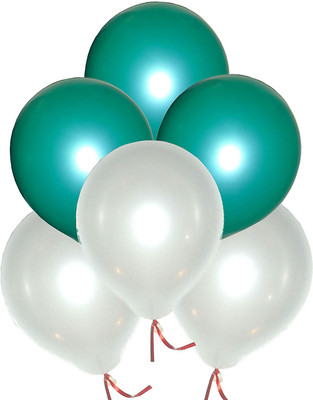 

TOYXE Solid 40196 Metallic HD Balloon(Green, White, Pack of 100)