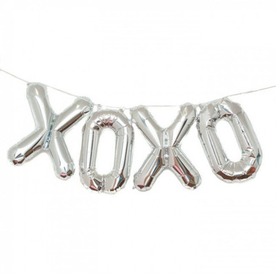 

Shop Online Solid Theme My Party Foil Balloons For Different Party (XOXO) Balloon(Silver, Pack of 1)